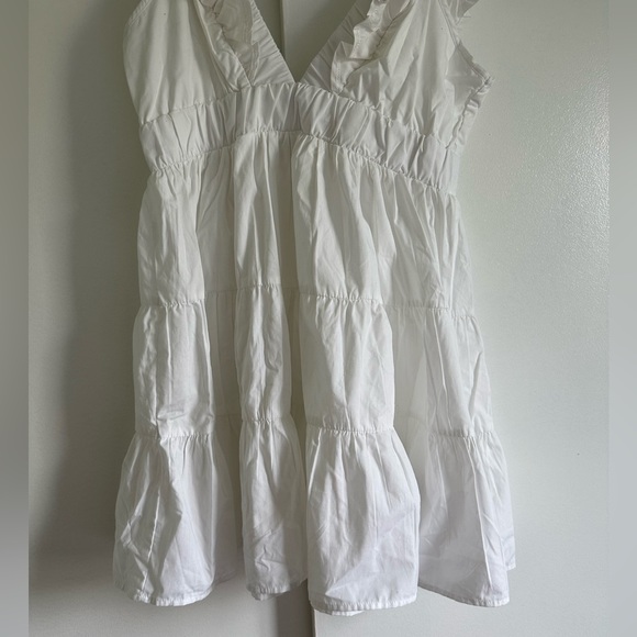 White A&F Ruffle Dress - Picture 2 of 5